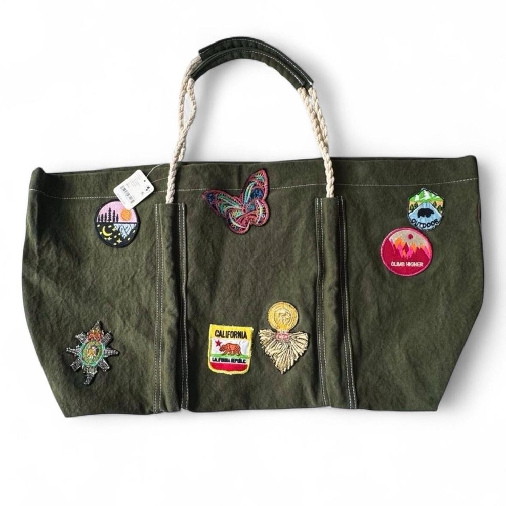 NEW Free People Been There Badge Tote Bag